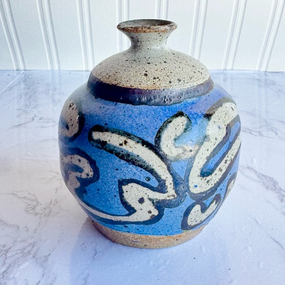 Boise Idaho Clay Sweetgrass (?) 1983 Signed Studio Pottery Weedpot Vase - Picture 4 of 11